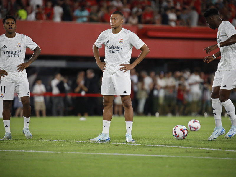 Rodrygo, Kylian Mbappé a Aurelien Tchouaméni
