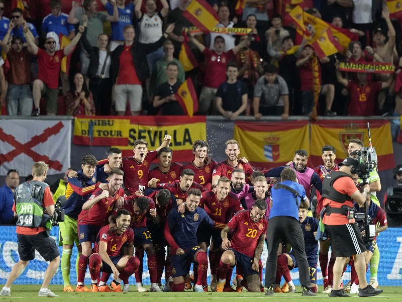 Radosť futbalistov Španielska