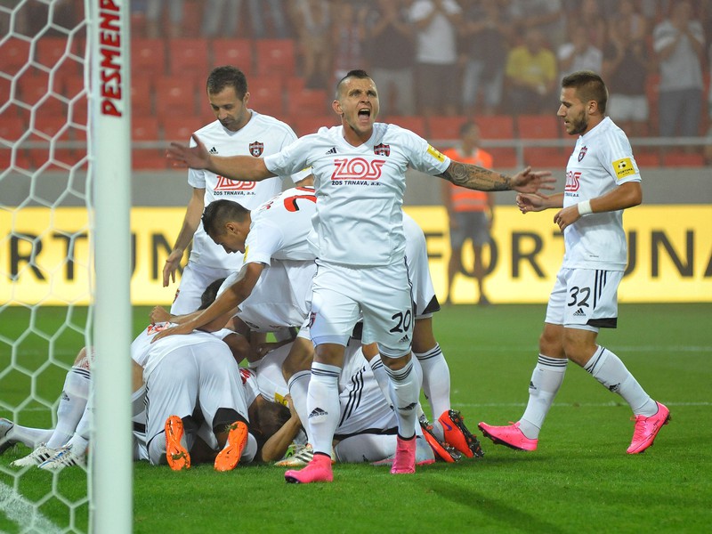 Gólové oslavy futbalistov Trnavy