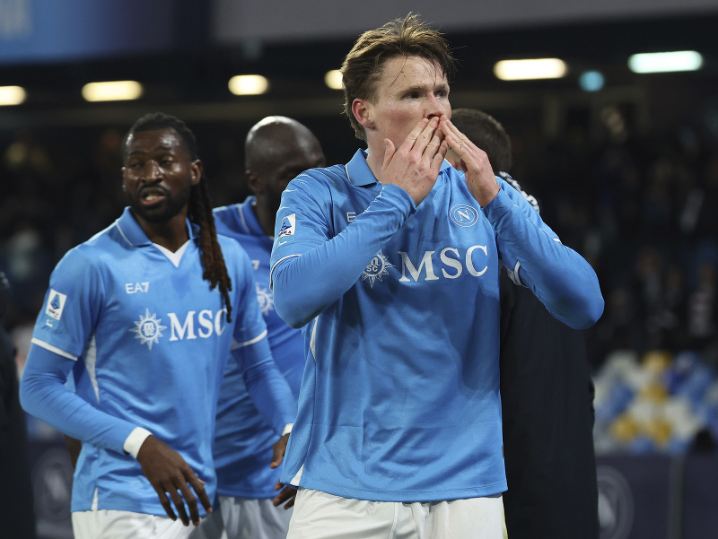 Scott McTominay sa rduje zo streleného gólu Neapola