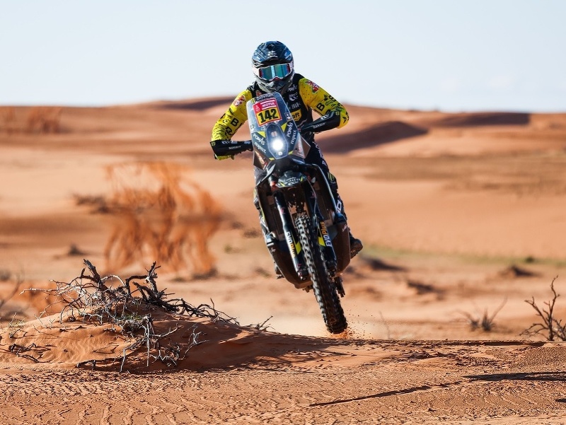 Slovenský motocyklista Štefan Svitko počas Rely Dakar