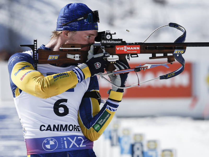Švédsky biatlonista Sebastian Samuelsson 