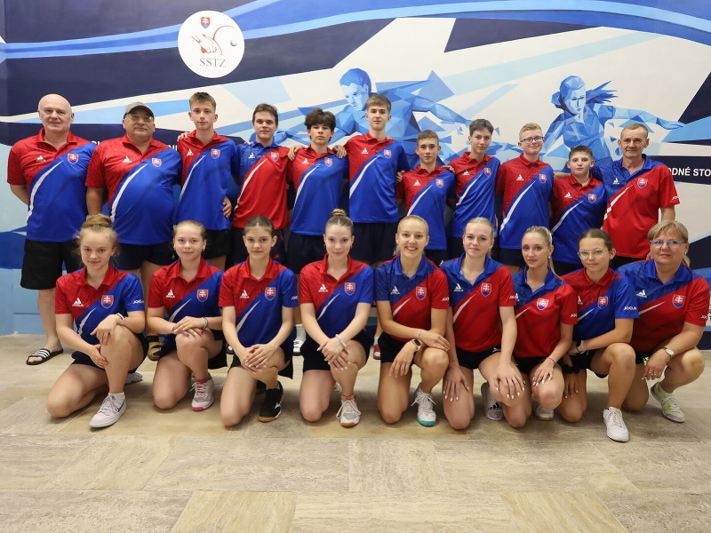 Slovenská výprava pred ME juniorov a kadetov v stolnom tenise