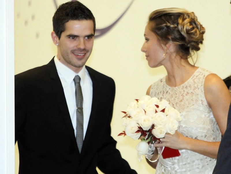 Fernando Gago a Gisele Dulková na svadobnom obrade v roku 2011