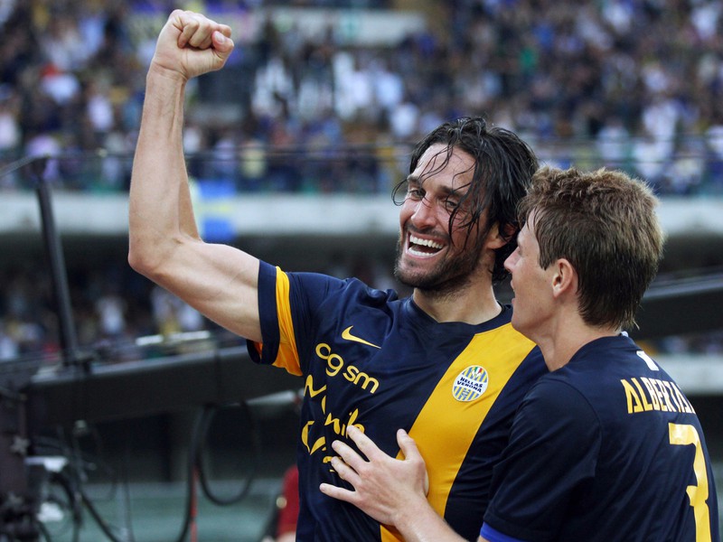 Luca Toni a jeho gólové oslavy