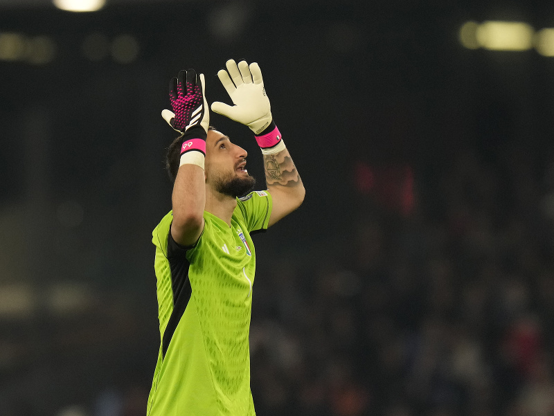 Taliansky brankár Gianluigi Donnarumma počas zápasu