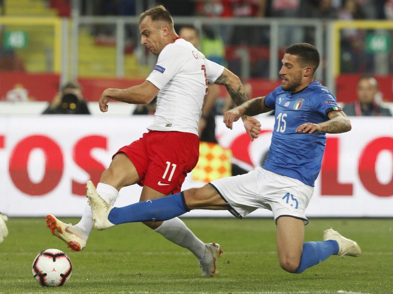Momentka zo zápasu Poľsko - Taliansko