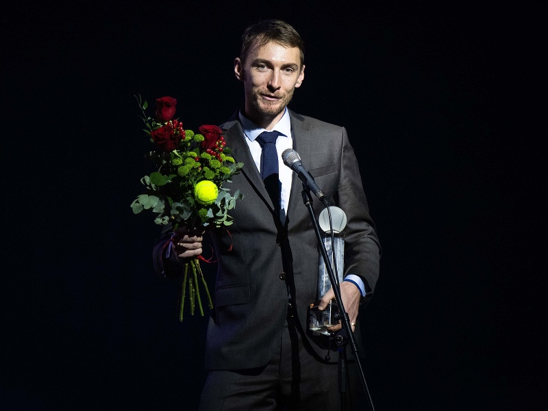 Na snímke ocenený Lukáš Klein