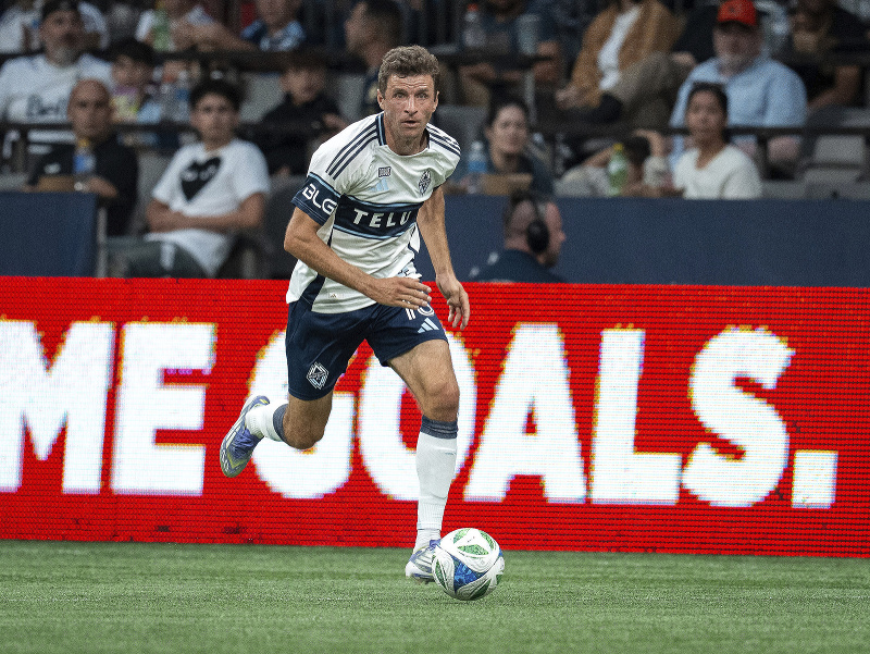 Nemecký futbalista Thomas Müller počas premiéry za Vancouver Whitecaps