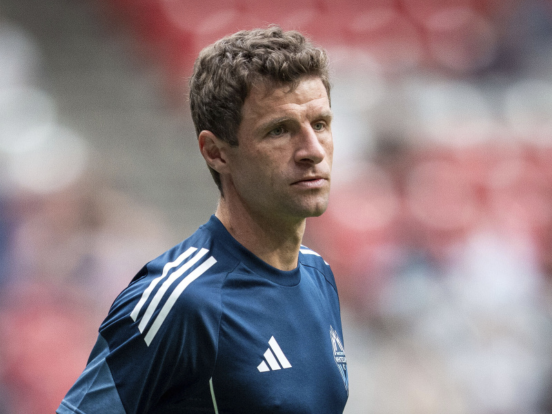 Nemecký futbalista Thomas Müller počas premiéry za Vancouver Whitecaps