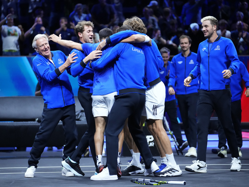 Víťazná radosť Tímu Európy na Laver Cupe 2024