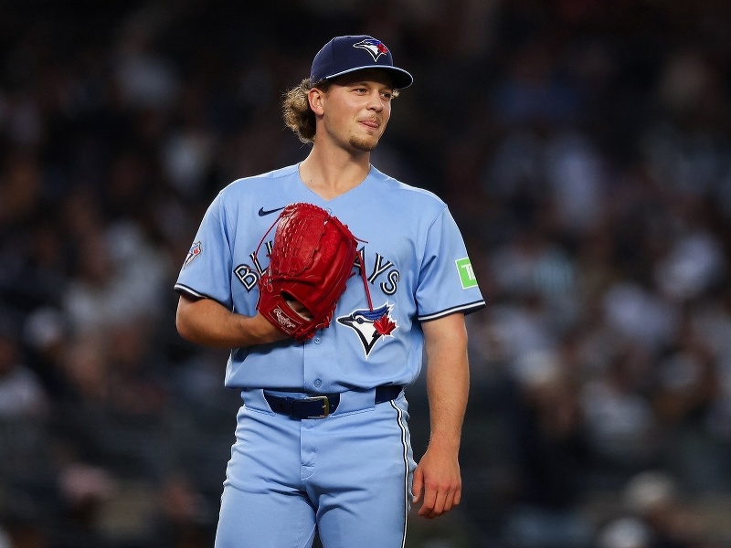 Slovenský bejzbalista Adam Macko v drese Toronta Blue Jays
