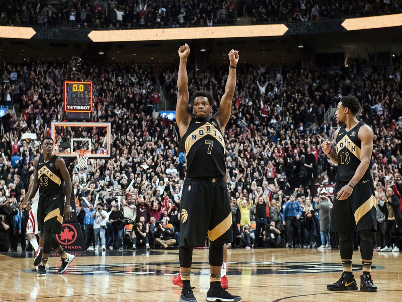 Kyle Lowry a jeho oslavné gesto