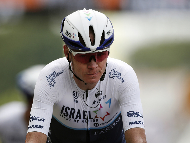 Na snímke britský cyklista Chris Froome v cieli po prvej etape cyklistických pretekov Tour de France