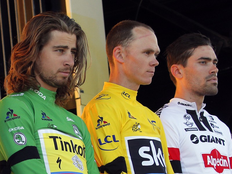Peter Sagan a Chris Froome