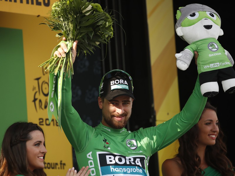 Peter Sagan v zelenom drese