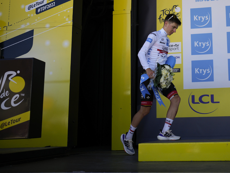Tadej Pogačar počas Tour de France