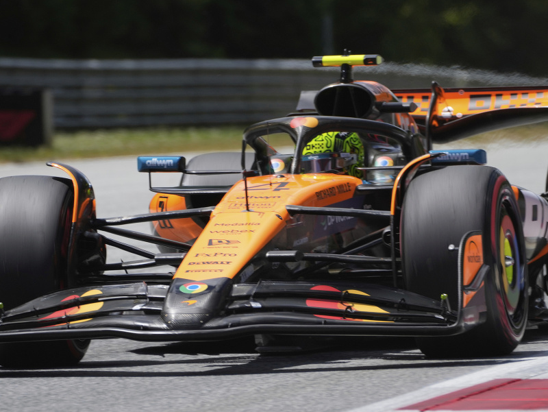 Lando Norris bol najrýchlejší v treťom tréningu pred VC Rakúska