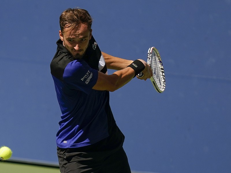 Daniil Medvedev v zápase na US Open 