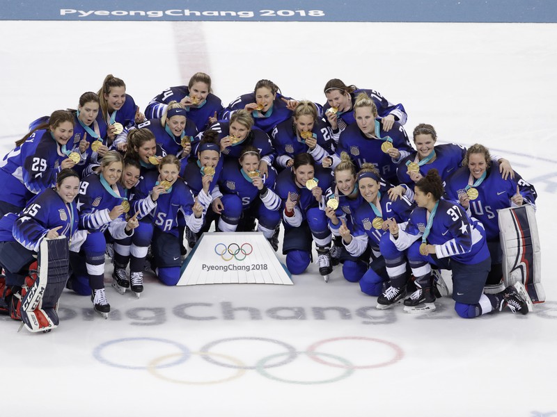 Olympijské víťazky - hokejistky USA