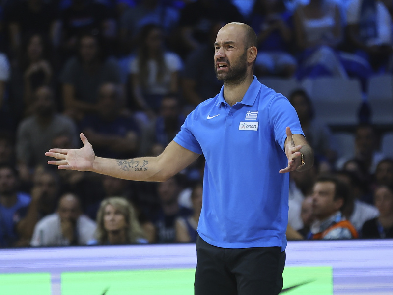 Tréner gréckych basketbalistov Vassilis Spanoulis