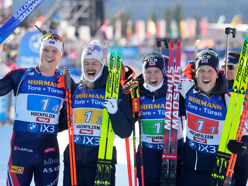 Štvorica Johannes Dahle-Skjevdal, Johan Olav Botn, Sturla Holm Lägreid a Vetle Sjaastad Christiansen 