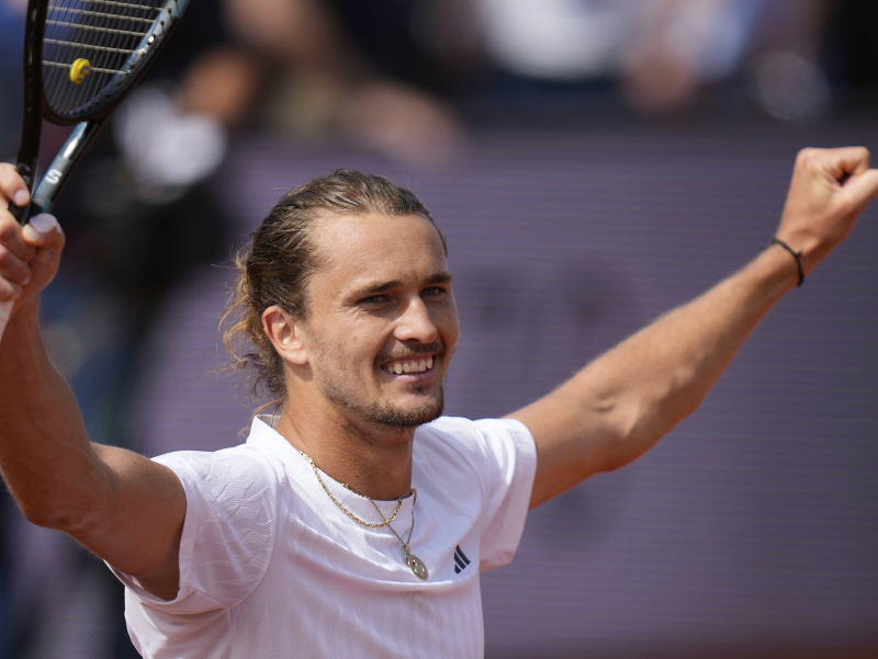 Oslavujúci Alexander Zverev 
