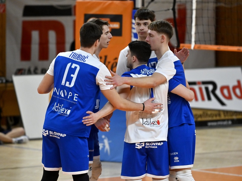 Na snímke radosť volejbalistov VKP FTVŠ UK Bratislava