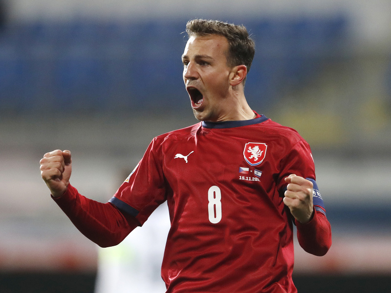 Vladimír Darida oslavuje gól 