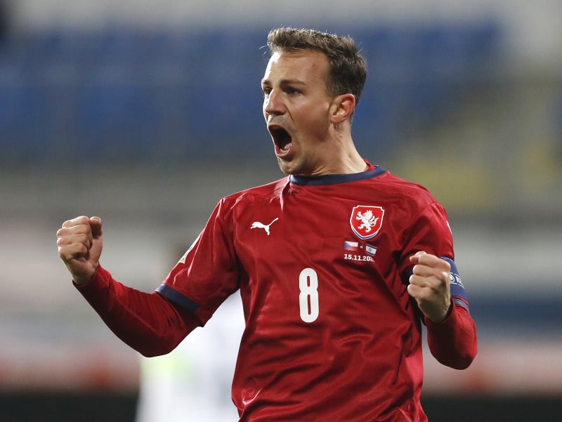 Vladimír Darida oslavuje gól 