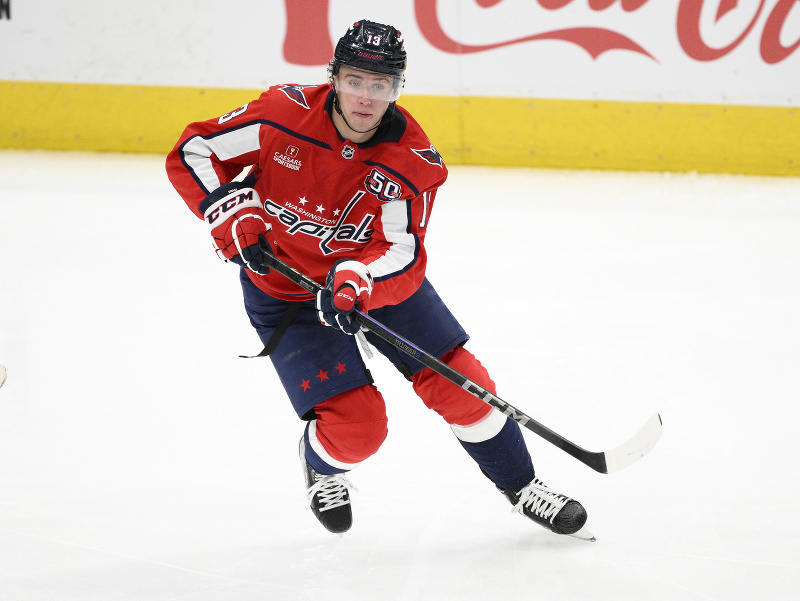 Český hokejista Jakub Vrána v drese Washingtonu Capitals