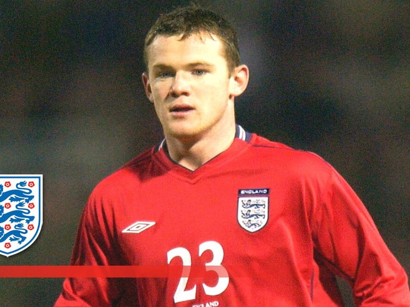 Wayne Rooney pri svojom debute za anglickú reprezentáciu