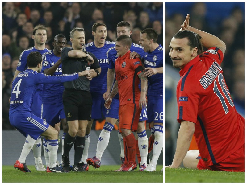 Zlatan Ibrahimovič dostal od arbitra červenú kartu