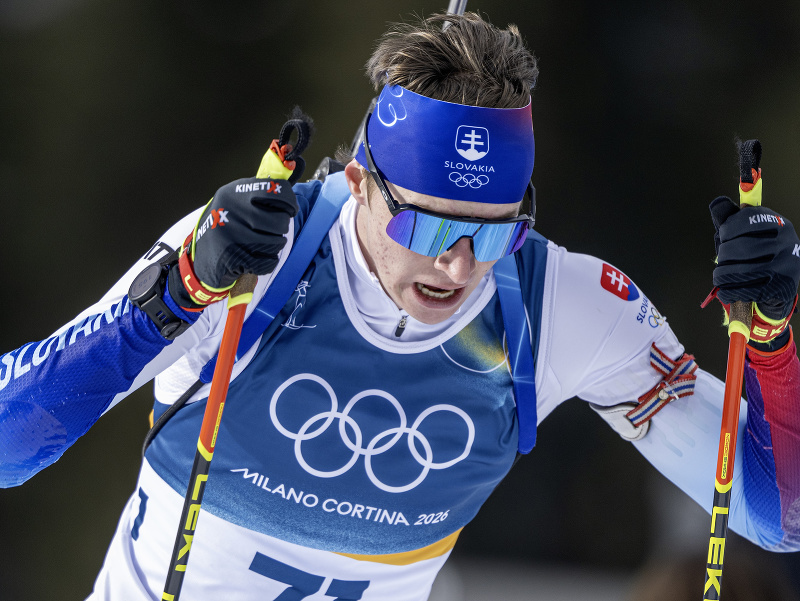 Jakub Borguľa počas šprintu mužov na 10 km na zimných olympijských hrách