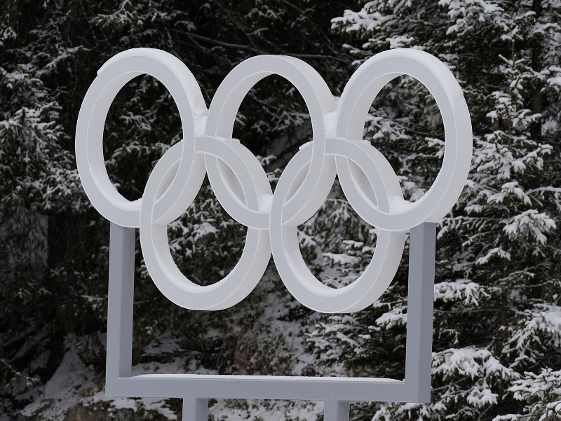 Olympijské kruhy na ZOH v Cortine d'Ampezzo