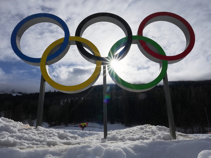 Olympijské kruhy v talianskom Tesere