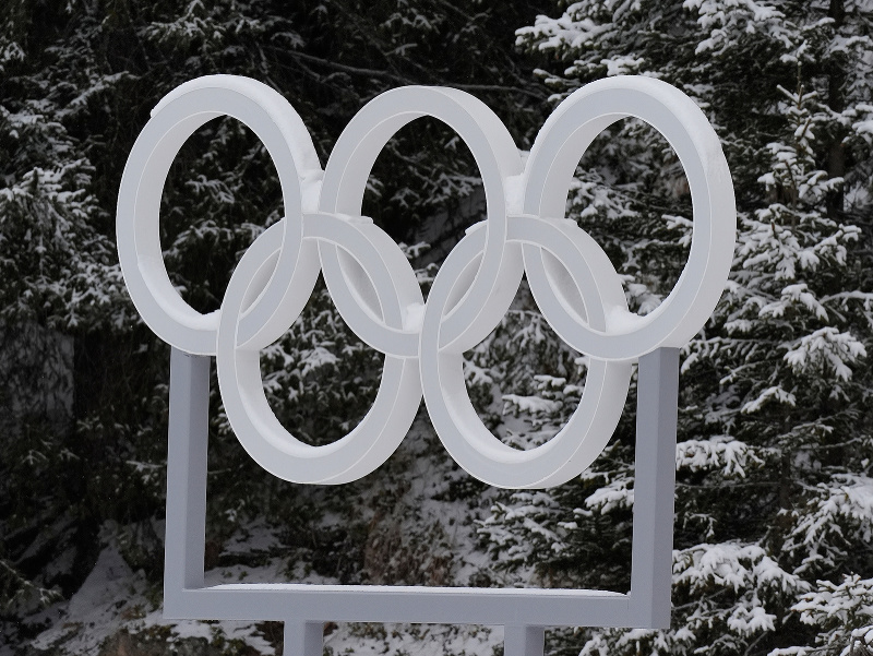 Olympijské kruhy na ZOH v Cortine d'Ampezzo