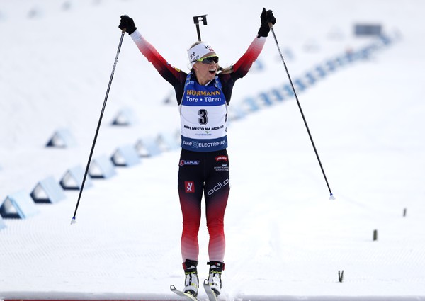 Nórska biatlonistka Tiril Eckhoffová