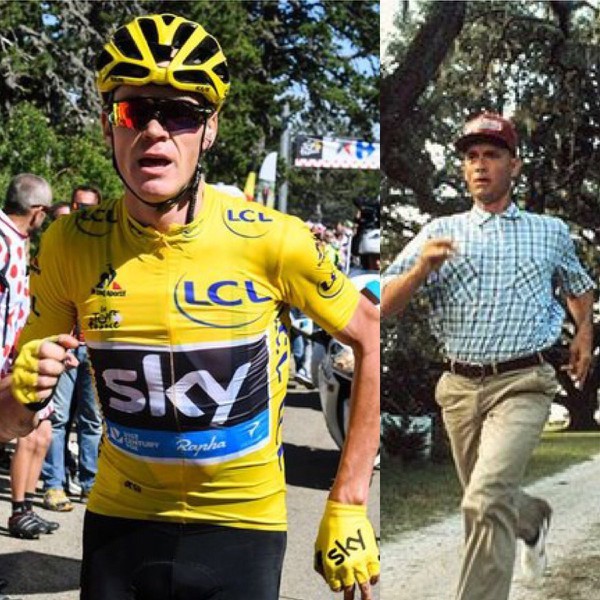 Chris Froome ako Forrest