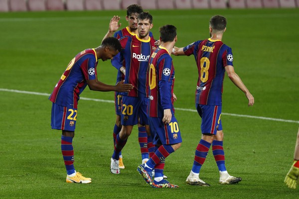 Radosť futbalistov FC Barcelona