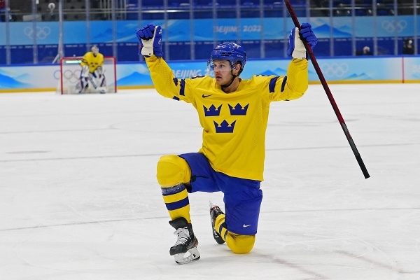 Švédsky hokejista Lucas Wallmark