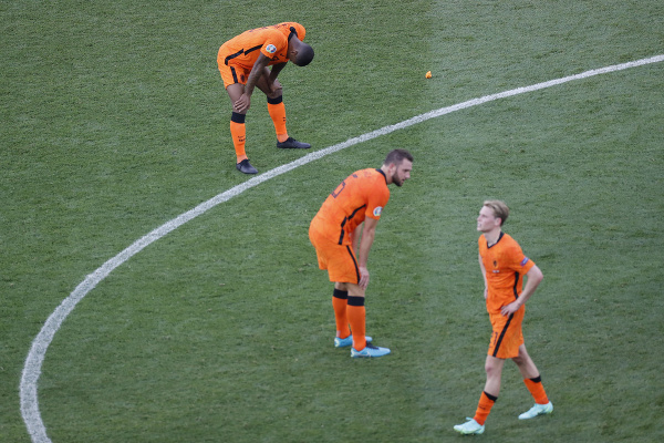 Futbalisti Holandska po prehre
