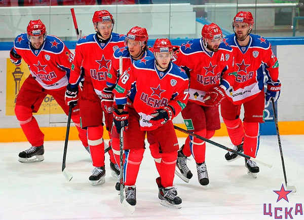 Gólové oslavy hokejistov moskovského