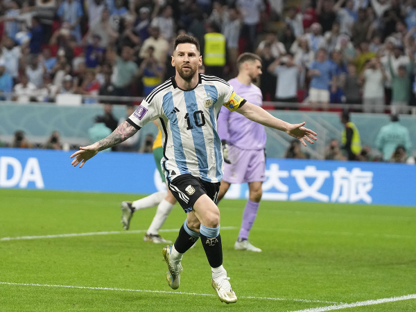 Lionel Messi oslavuje vedúci