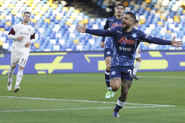 Lorenzo Insigne celebrates a goal