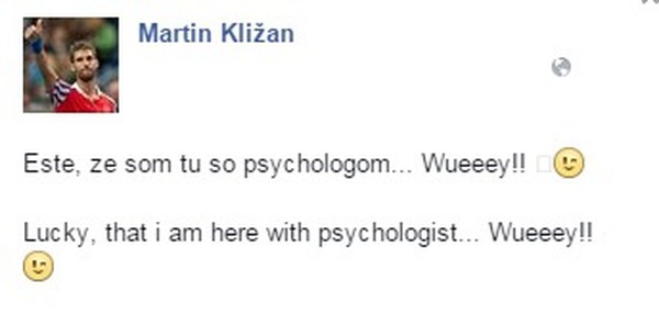 Martin Kližan so psychológom
