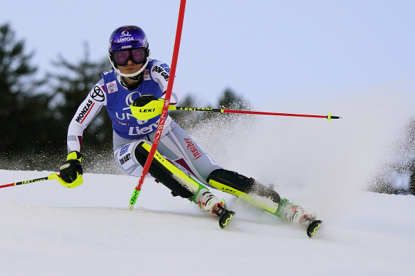 Martina Dubovská počas slalomu