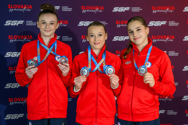 Na snímke športové gymnastky