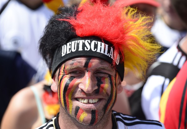 Nemecký fanúšik na oslavách