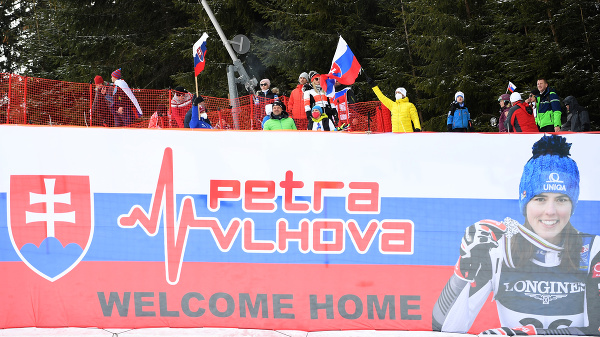 Fanúšikovia slovenskej lyžiarky Petry